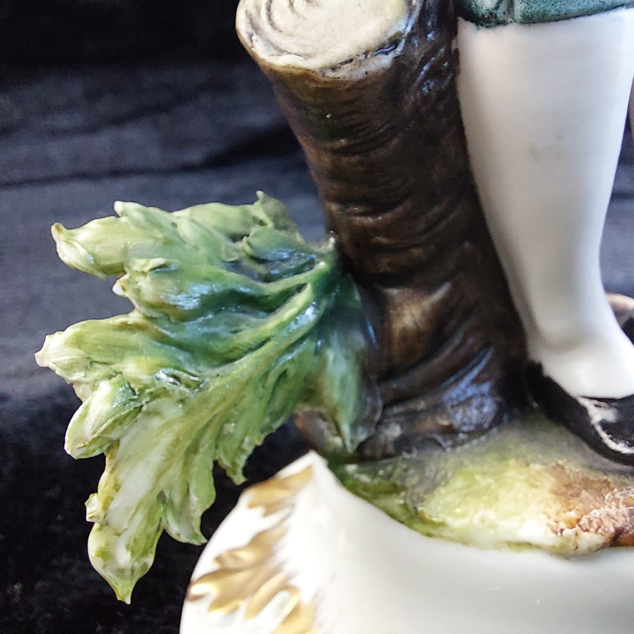 Capodimonte Tyche Toscany Boy Figurine Bird Damage 8.5 in Painted Hand Porce6