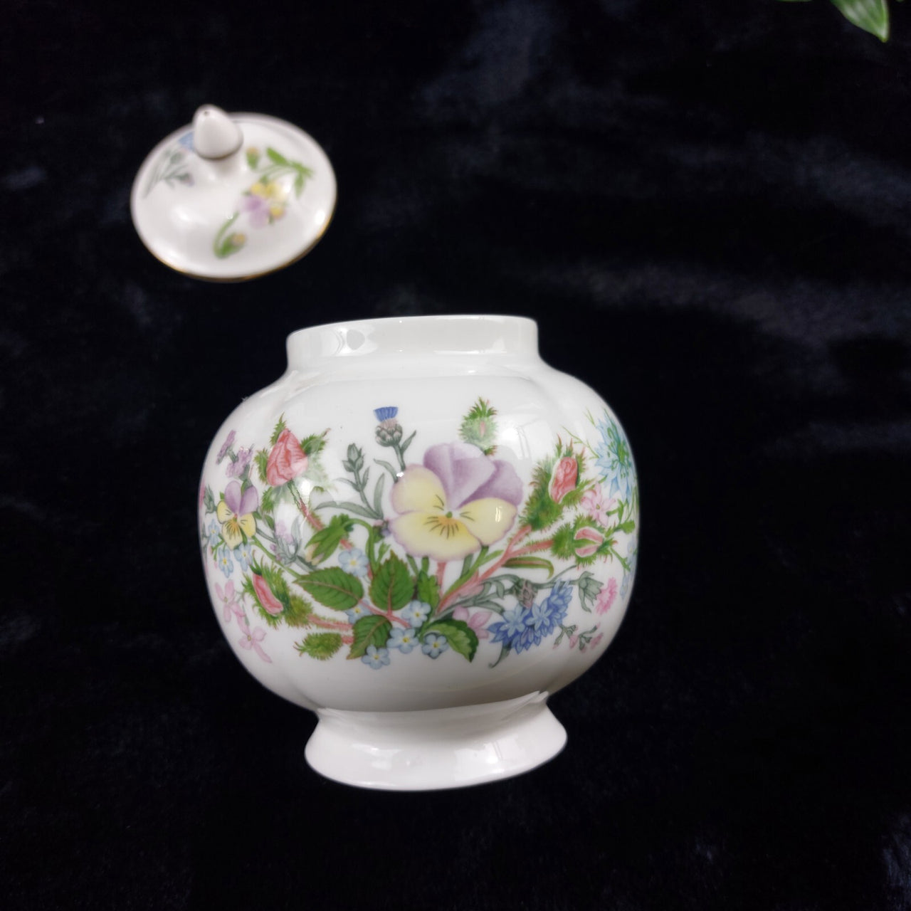 Aynsley Vintage "Wild Tudor" Fine Bone China Set - Clock, Vase & Ginger Jar Box22