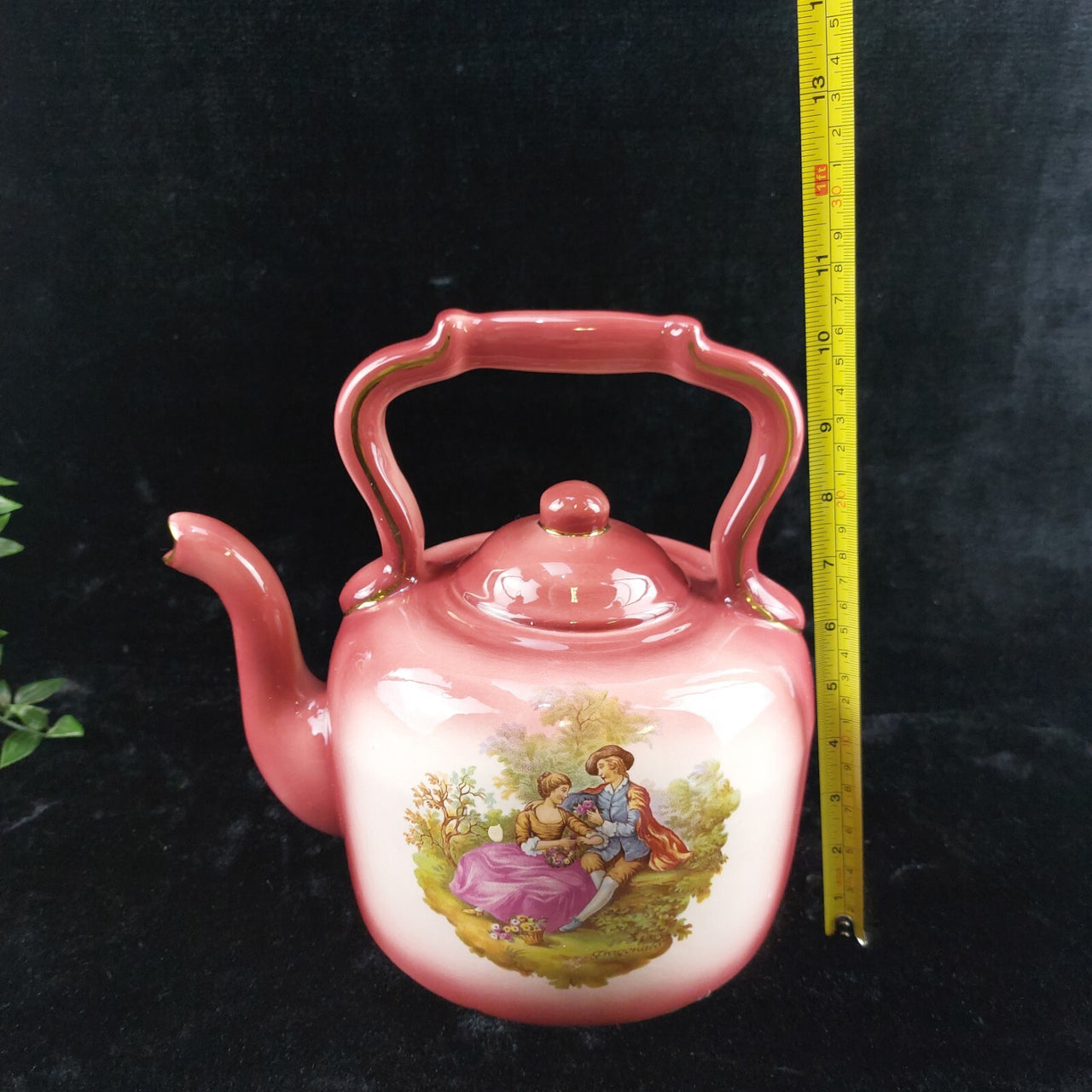 K.H. Staffordshire Pottery 10" Rococo Style Decorative Teapot Ceramic Engla4
