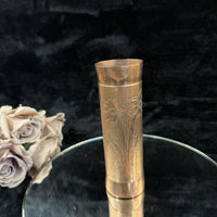 Thumbnail for antique copper vase Arts and Crafts Period with Motifs Floral heavy Collectable15
