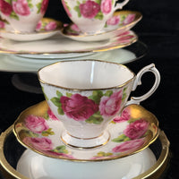 Thumbnail for Royal Albert Pink Rose tea set of 3 &serving plate England stunning 7p tea set 8