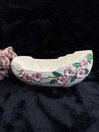 Thumbnail for decor Maling Ware 4586 Dogwood Planter/Trough & Small Bowl - Pink Floral Large2