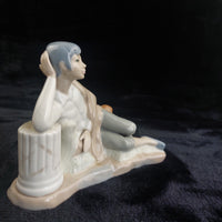 Thumbnail for Casades Spain Porcelain Figurine Reclining Man in Classical Robe Signed Spanish8