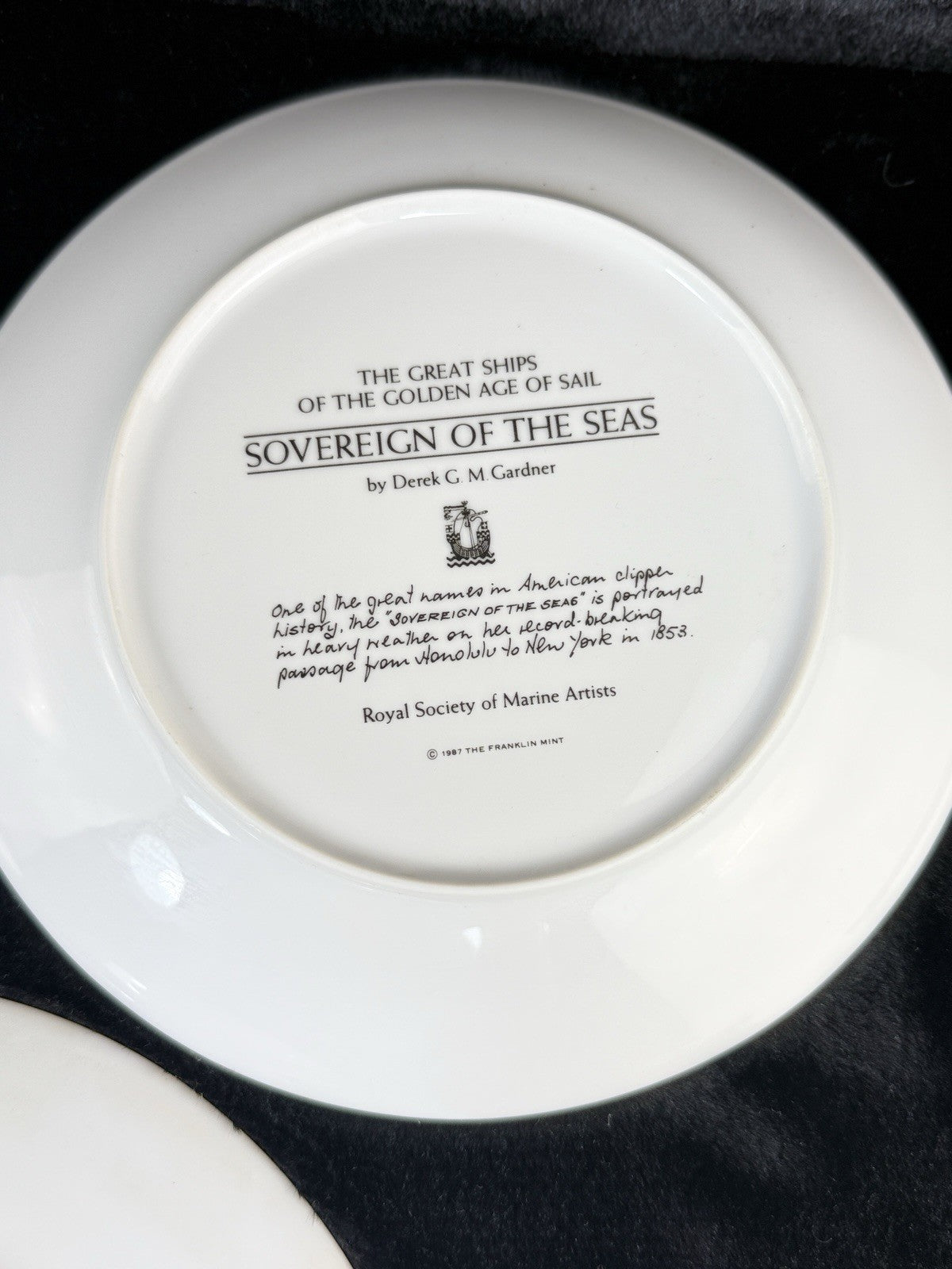 Franklin Mint Great Ships Set of 6 Plates Golden Age of Sail by Derek Gardner14