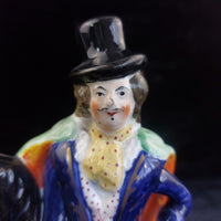 Thumbnail for Rare Staffordshire antique 1860s Figurine – Man on Horseback, 9