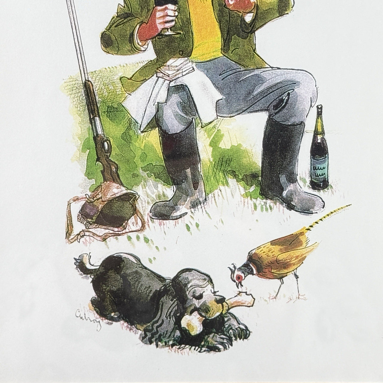 Gilroy Lunch Break Hunting Humour Print Framed John Guinness Art 1712” 4