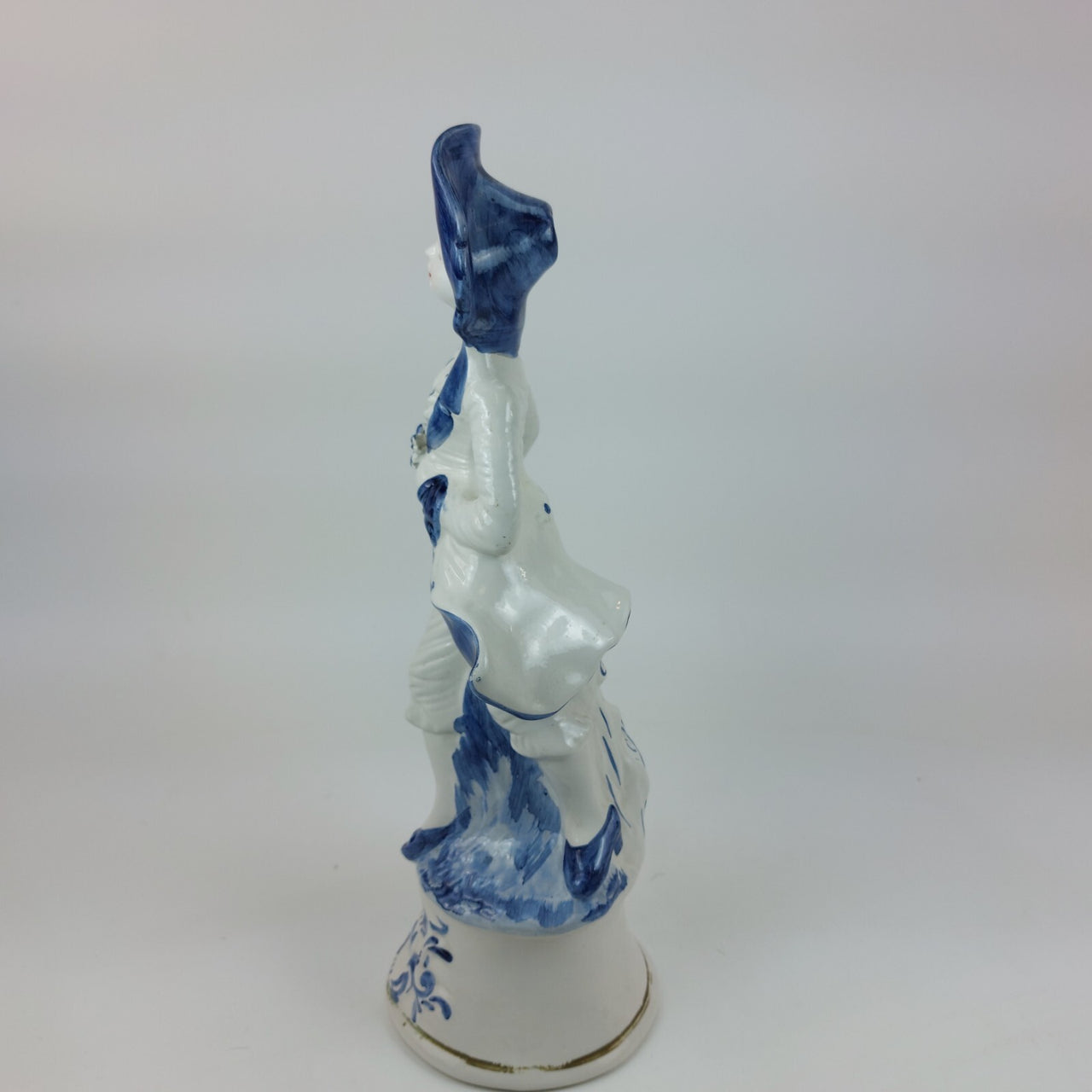 Vintage Capodimonte Lady in Blue Porcelain -Figurine Italian Italy Large.13.5" 6