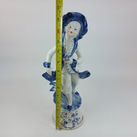 Thumbnail for Vintage Capodimonte Lady in Blue Porcelain -Figurine Italian Italy Large.13.5