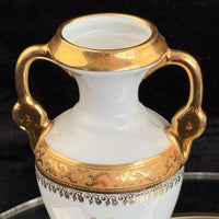 Thumbnail for Pair of La Reine Limoges Porcelain Vases Gold Gilt Romantic Courting Couple16