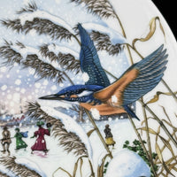 Thumbnail for Wedgwood 1989 Skating on the Fen Plate Colin Newman Christmas Bone Vintage China4