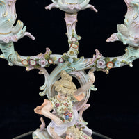 Thumbnail for Antique Meissen Dresden Style Sitzendorf Porcelain Candelabra 19th Century Decor11