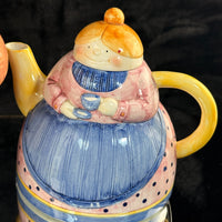 Thumbnail for Britannia Though Paws biscuit Jar & Lady Teapot Set 1993 Ceramic kitchen decor6
