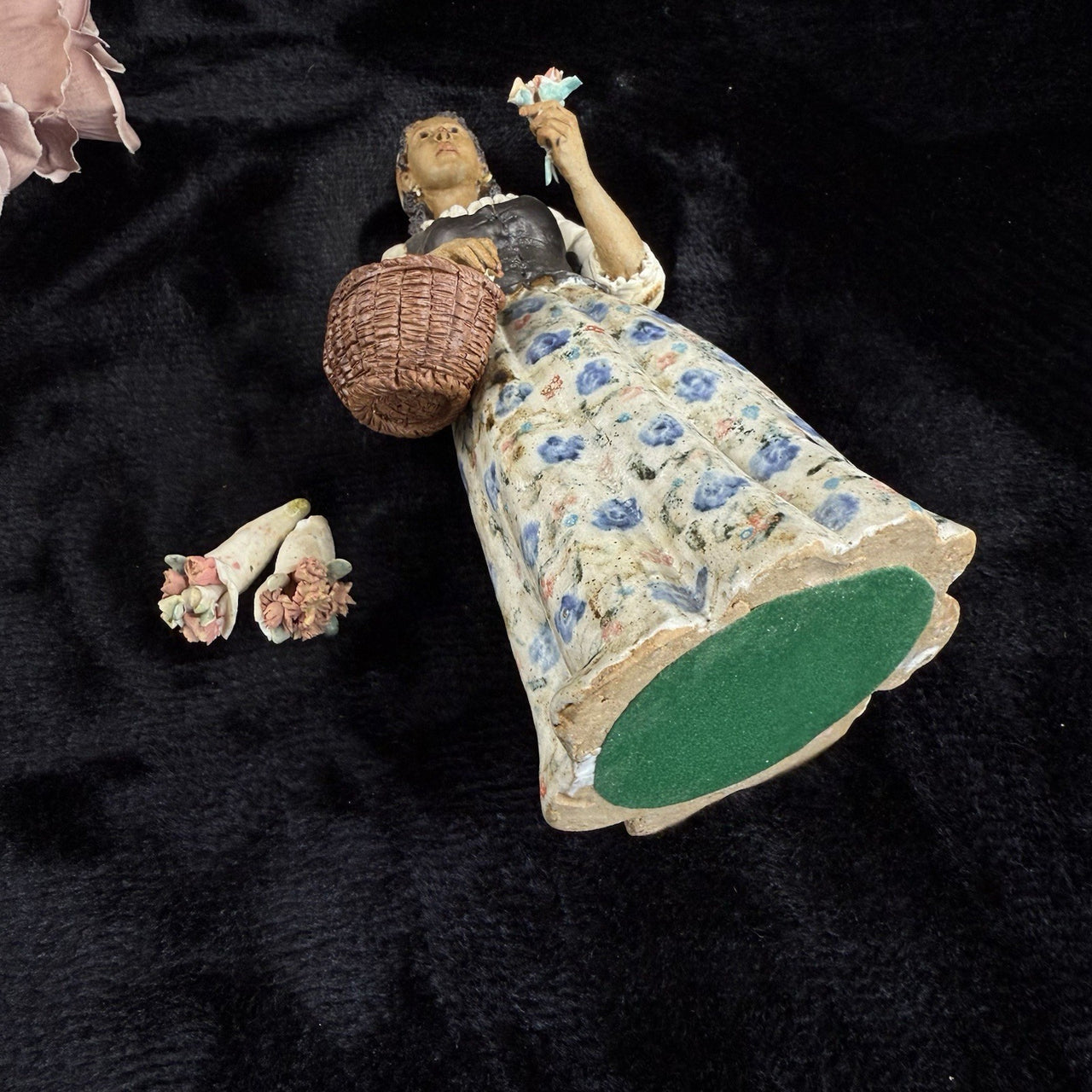 Rare Castagna Florence Figurine Flower Seller - Signed Italy see pics18