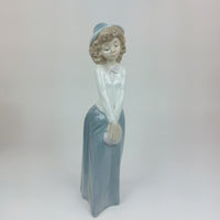 Thumbnail for Nao by Lladro Porcelain Figurine DAISA Lady Elegant in Blue with Hat decor4