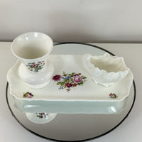 Thumbnail for Coalport Ming &shell Rose Dish Vanity Set Tray Vase Trinket Bowl Gift Bone China6
