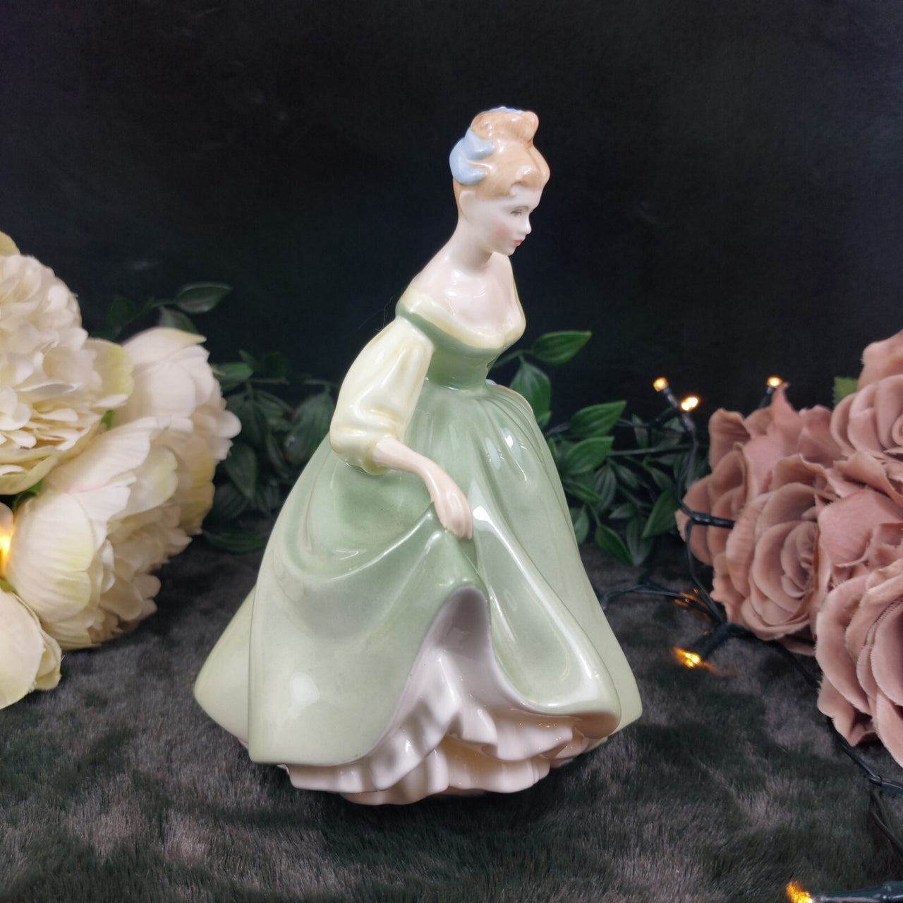 Royal Doulton Fair Lady Good Porcelain 1962 Figurine- HN2193  Mint Green Dress 5
