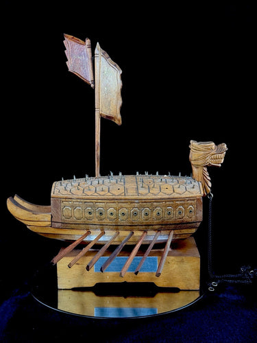 Handmade Korean Turtle Ship Model Geobukseon War Boat Wood 15” Dragon Head Korea0