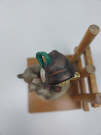 Thumbnail for Goebel Hummel HUM 250 A&B Bookends Goat Herder & Feeding Time 1960s Figurine dec16