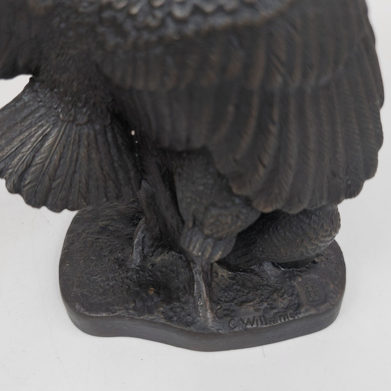 Heredities "Owl and Owlets" Cast Bronze  Resin  by C. Williams Sculpture.  5.25"9