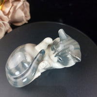 Thumbnail for Copenhagen Royal cat Figurine Playful Kitten gift 727 Gray White Cat Denmark dec2