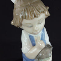 Thumbnail for NAO Lladró Handmade Porcelain Girl -18.5 cm Figurine Collectible Blue Dress -9