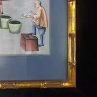Thumbnail for 19th Century Chinese School Artisan Cutting Timber Framed Painting Bodycolor7