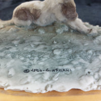 Thumbnail for G. Figurine Armani 1990 Boy Bench with Dog Signed Sculpture Vintage 7.5in deco.9