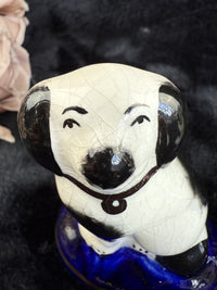 Thumbnail for Staffordshire Kent Ware Black-White Dog Pair Ceramic Ornament Decor4