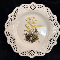 Thumbnail for Royal Creamware Floral Gift Primroses Poppies Plates x2 Ltd Ed 10.5
