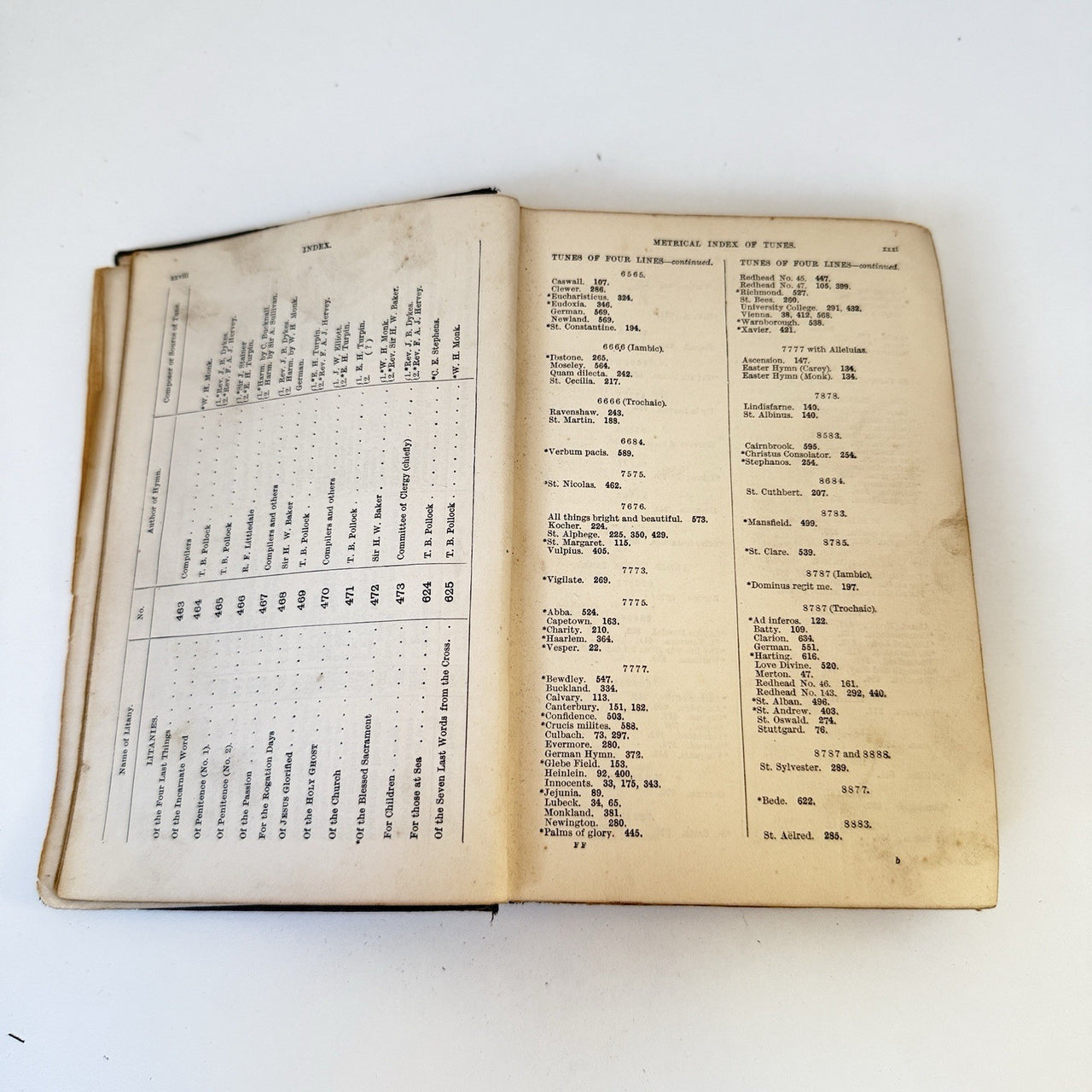 Hymns &modern Ancient Old Leather Bound William Clowes Church Music Book 18897