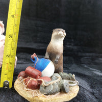 Thumbnail for Border Fine Arts Country Characters A1673 Otter Figurine 3.5in 2002 Handcrafted9
