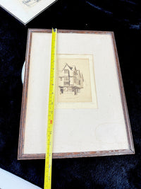 Thumbnail for Sidney Lawrenson Etching Ye Olde Cat & Wheel Bristol Framed Pub Scene c.1920s8