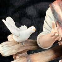 Thumbnail for Capodimonte M. Lory Figurine Man With Doves – Signed – 13