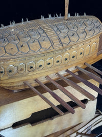 Thumbnail for Handmade Korean Turtle Ship Model Geobukseon War Boat Wood 15” Dragon Head Korea10