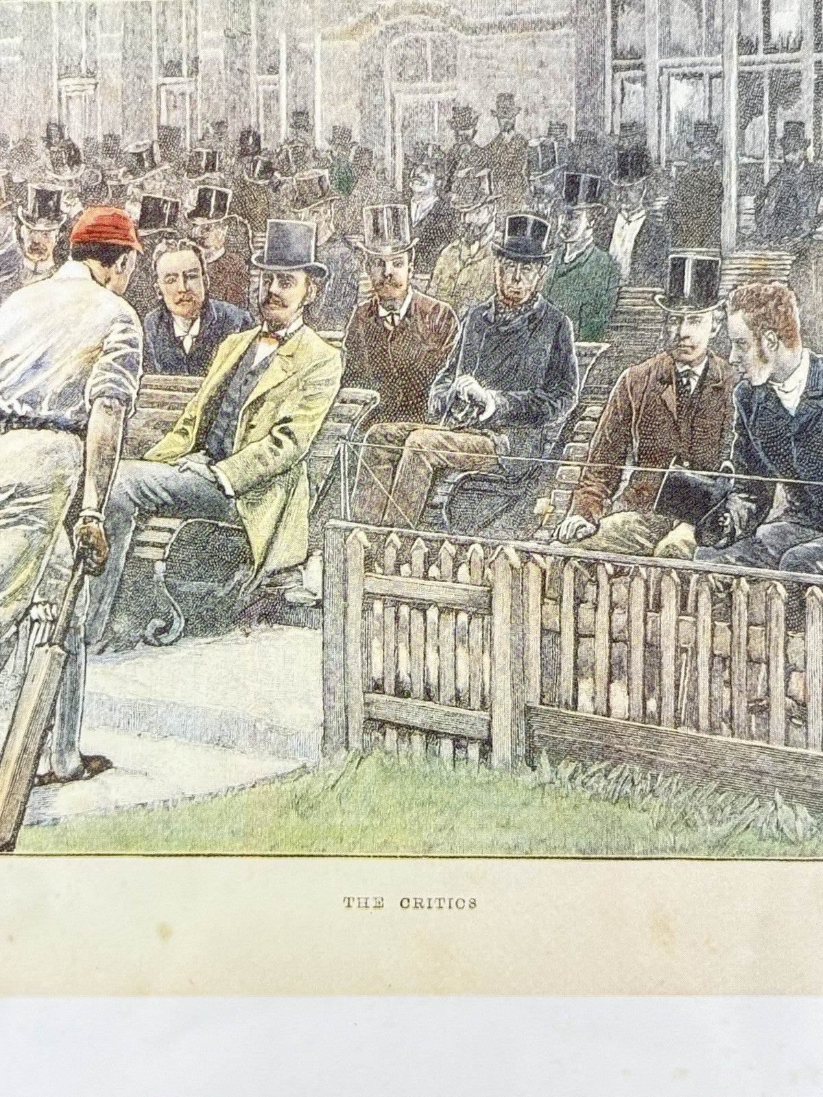 Lucien Davis The Critics Cricket Print Framed 19thC Humour & Technique Scenes9