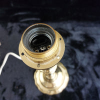 Thumbnail for Good Italian Table Brass Lamp â Vintage Mid-Century Candlestick Style 11 