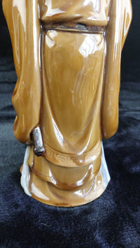 Thumbnail for Chinese Porcelain Figure Confucius Good Glazed 1291g Statue Brown White Rob 30c5
