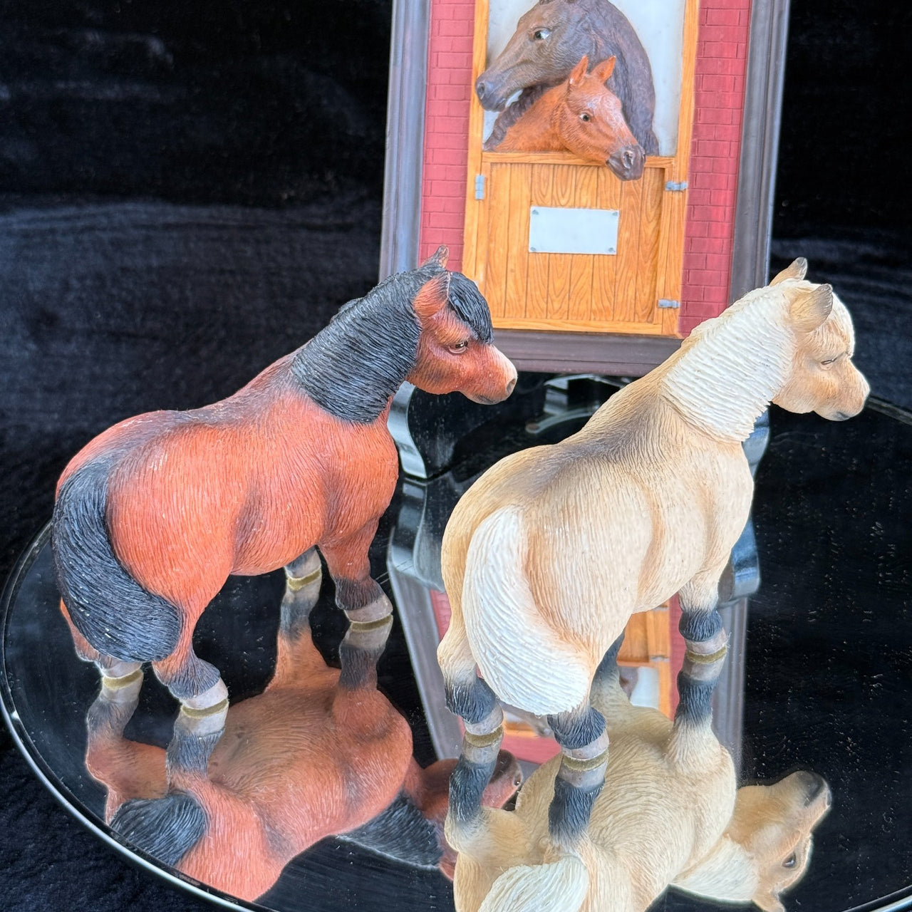 Leonardo Horse Figurines & Wall Plaque Realistic Resin Pony Models Set of 310