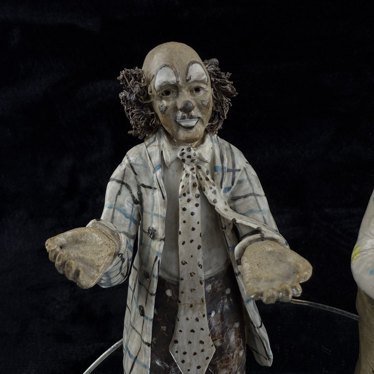 Vintage Rare Signed by JR Art Pottery Clown Clay Figurines Lot of 217