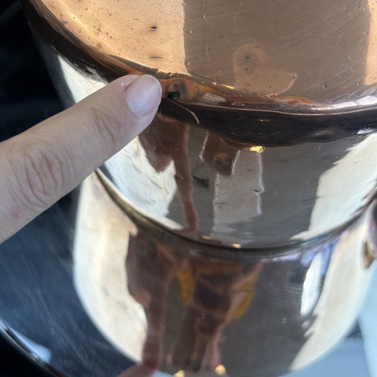 Antique Large Copper Kettle with Brass and Copper Handle - English Country House17