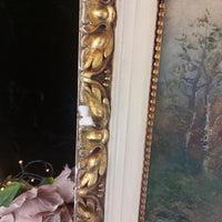 Thumbnail for 19th L. Century Henry Oil painting Castle Study 44×36cm See Gold Frame Antique.13