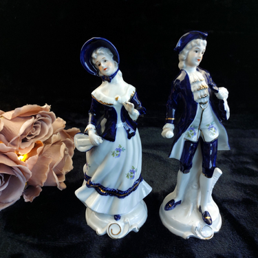 Dresden Style Figurine Pair 8.5