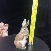 Thumbnail for Royal Copenhagen Figurine Bunny Rabbit White Brown Denmark Porcelain 1019 Gloss7