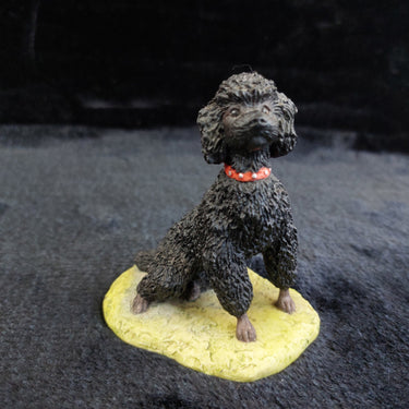 Border Fine Arts Black Poodle Figurine  Ayres Handmade Scotland Dog Statue 1983.0