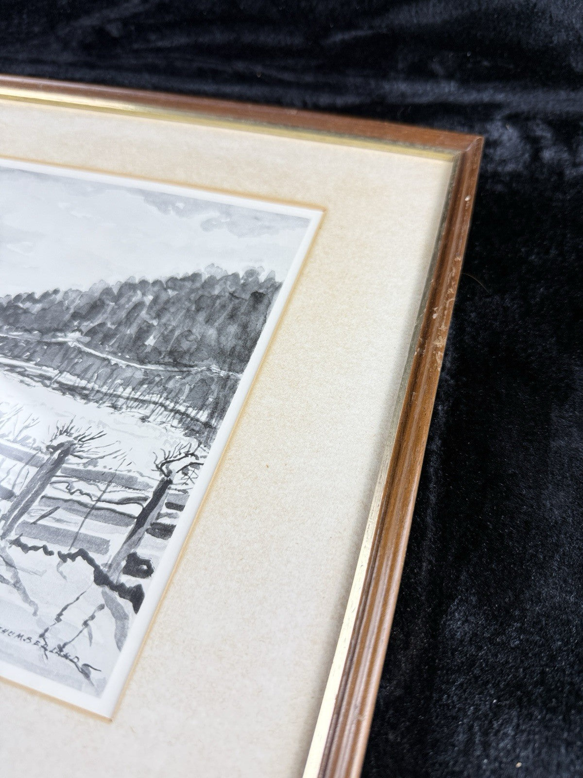 1947 Watercolour Brickworks by E. McCloud Framed Industrial Landscape Painting8