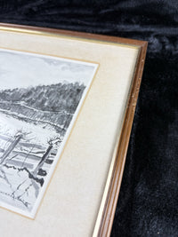 Thumbnail for 1947 Watercolour Brickworks by E. McCloud Framed Industrial Landscape Painting8