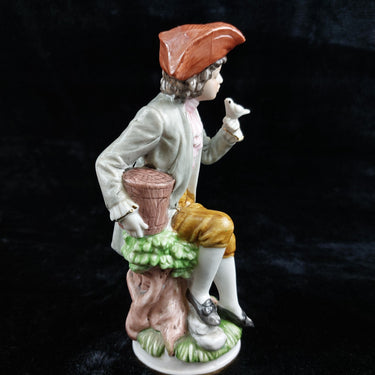 19061940  Antique Carl Scheidig Figurine Gentleman with Dove  Porcelain 1