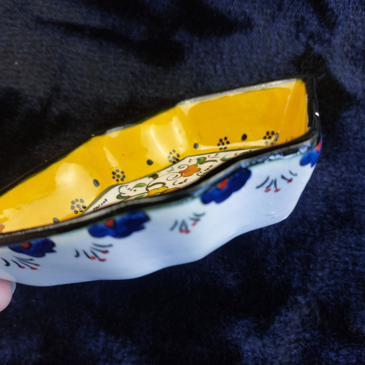 Ceramic Floral Yellow Star Dish Set – Turkish Style 7-Piece Decorative Handmade15