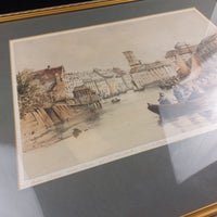 Thumbnail for Lithograph Copenhagen Holmens Canal and Tower of St. Nicholas, from 1800's.5