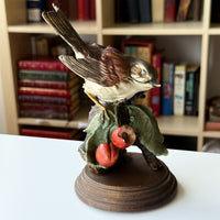 Thumbnail for Giuseppe Armani Sparrow Capodimonte & Cherries Figurine Signed G. 7